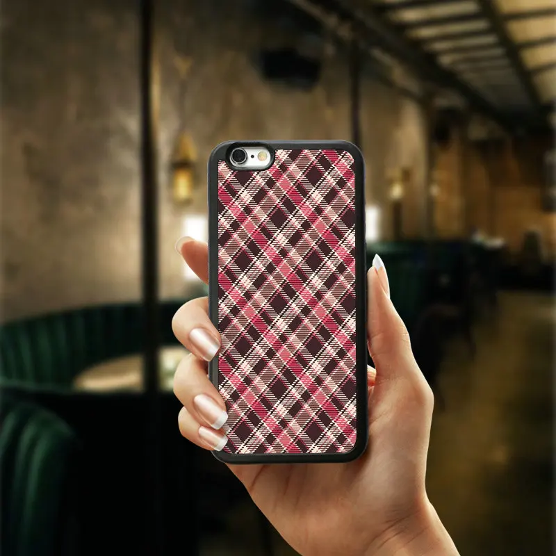Colourful Check Gingham Plaid Wildflower For iphone 6 Case