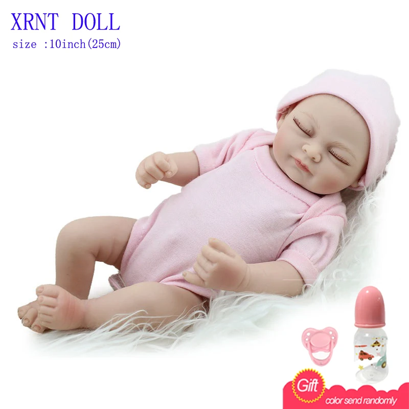 10/" girl all vinyl newborn baby simulation baby doll toy reborn doll baby