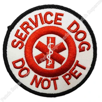 

3" Service Dog Do Not Pet patch Guide Animal Medical Assistance Iron On Gear Vest Emblem Halloween Costume Embroidered badge