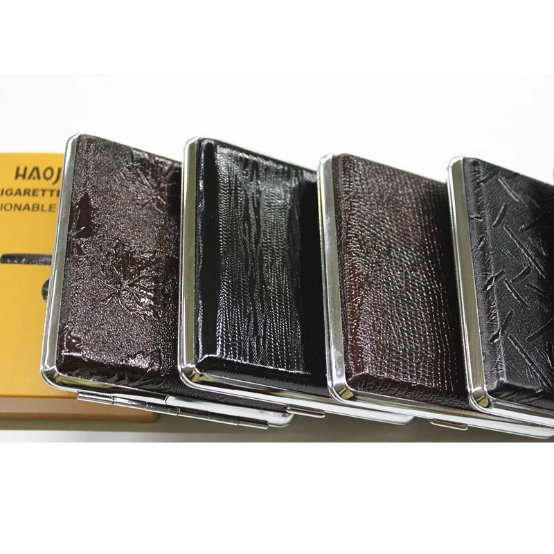Leather Cigarette Case Personalized Creative 20 Sticks with Rubber Band