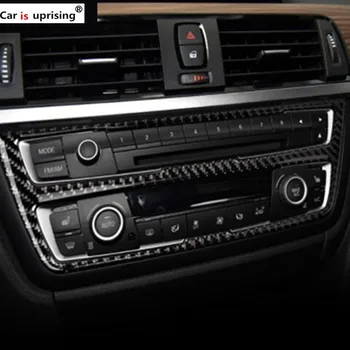 

Carbon Fiber Strip Air Conditioning CD Panel Decorative Cover Trim Auto Interior Accessories Car Styling Sticker for BMW F30 F34