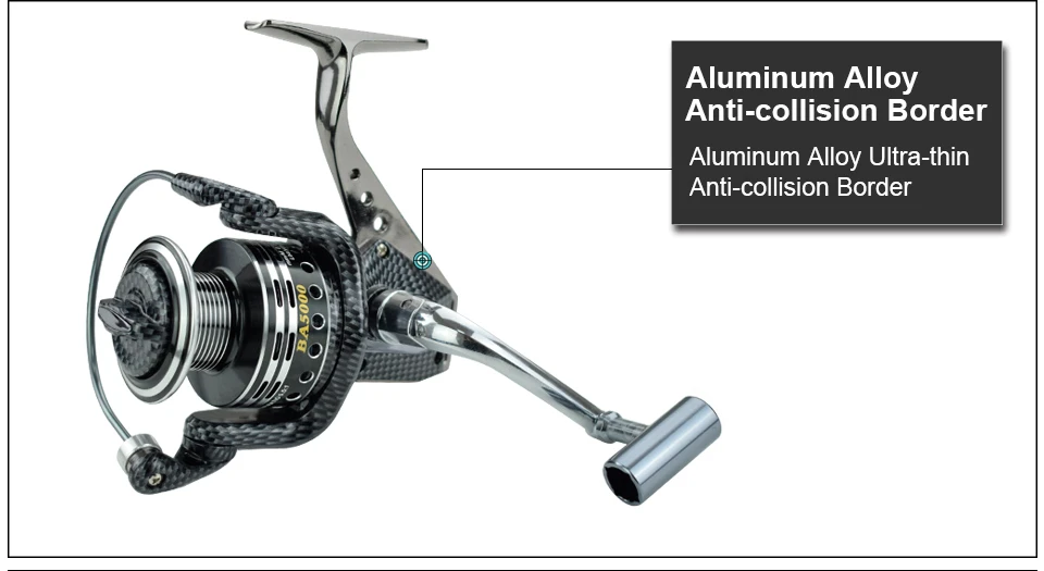 GLUREE Full Metal Fishing Spinning Reel 13+1BB 5.51 Saltwater Carp Fishing Reel Metal Line Cup LeftRight Handle BA1000~BA7000 (16)