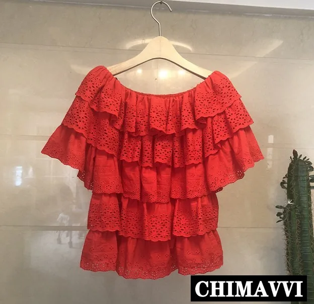 Женская хлопковая блузка с открытыми плечами однотонная топы лето 2019| |