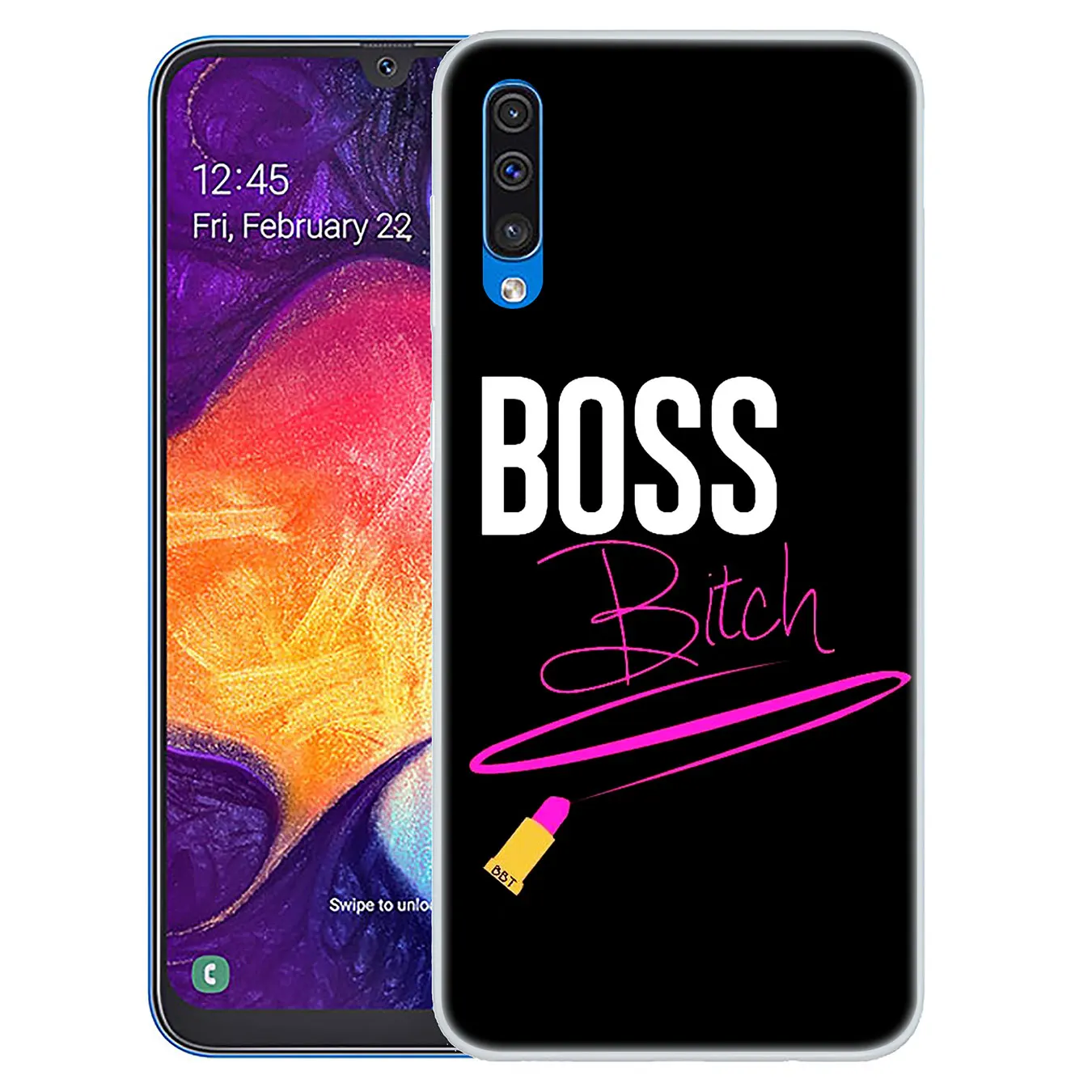 Жесткий чехол для телефона Lavaza Bitch mode on pink boos Samsung Galaxy A10 A20 A30 A40 A50 A60 A70 M40 M30 M20 M10
