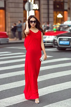 

Women European and Fashion Maxi Dress Vestidoe Female Ladies Casual Plus Size Sexy V-Neck Chiffon Long Party Dresses