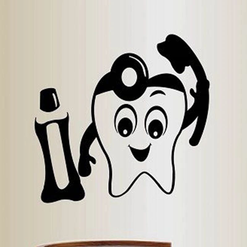 

Tooth Teeth Sticker Dentist Decal Muurstickers Poster Vinyl Art Wall Decals Pegatina Quadro Parede Decor Mural Teeth Sticker