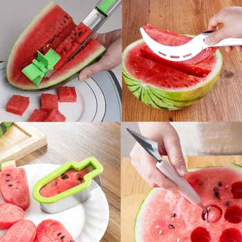 

Multifunction Watermelon Cutter Windmill Shape Plastic Slicer for Cutting Stainless Steel Watermelon Modeling Tools Fruit Decor
