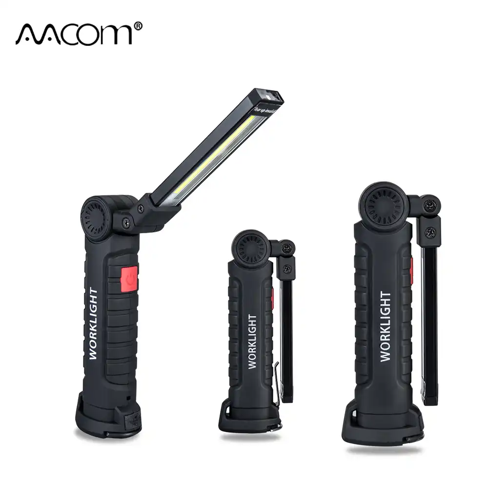 Battery Powered LED Work Light Portable 10W COB LED Inspection Lamp with Magnets