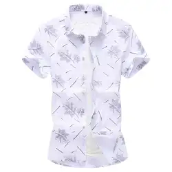 M-7XL цветочный мужские льняные рубашки Camisa социальной masculina Повседневные платья цветок Для мужчин рубашка с хлопком блузка Для мужчин