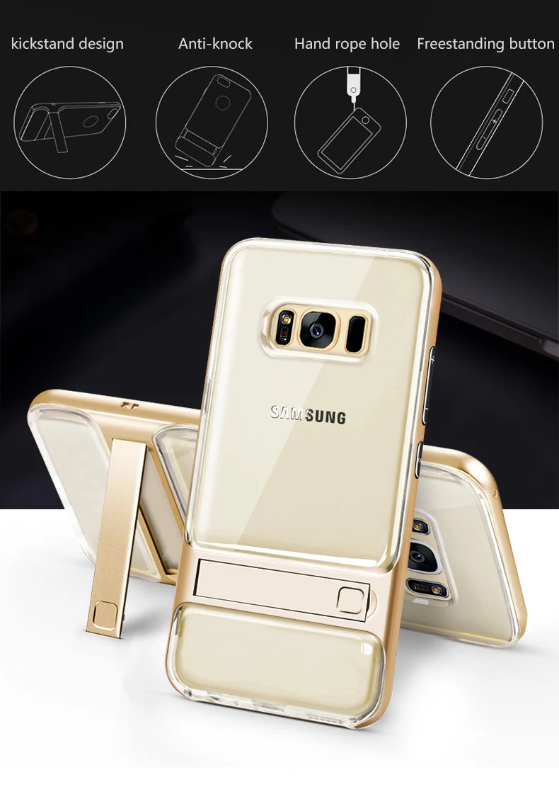 Чехол для Samsung S8 S9 plus гибридный армированный чехол из поликарбоната и ТПУ с