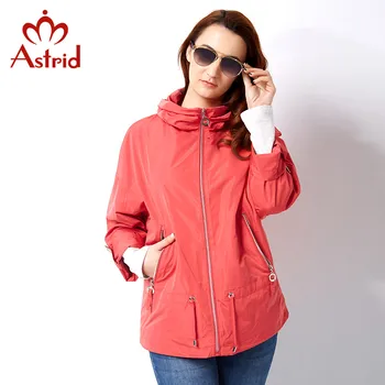 

Astrid 2019 New Spring Trench Coat Plus Sizes Woman's Coat top Brand female turtleneck Windbreaker ukraine 3 color solid AS-2723