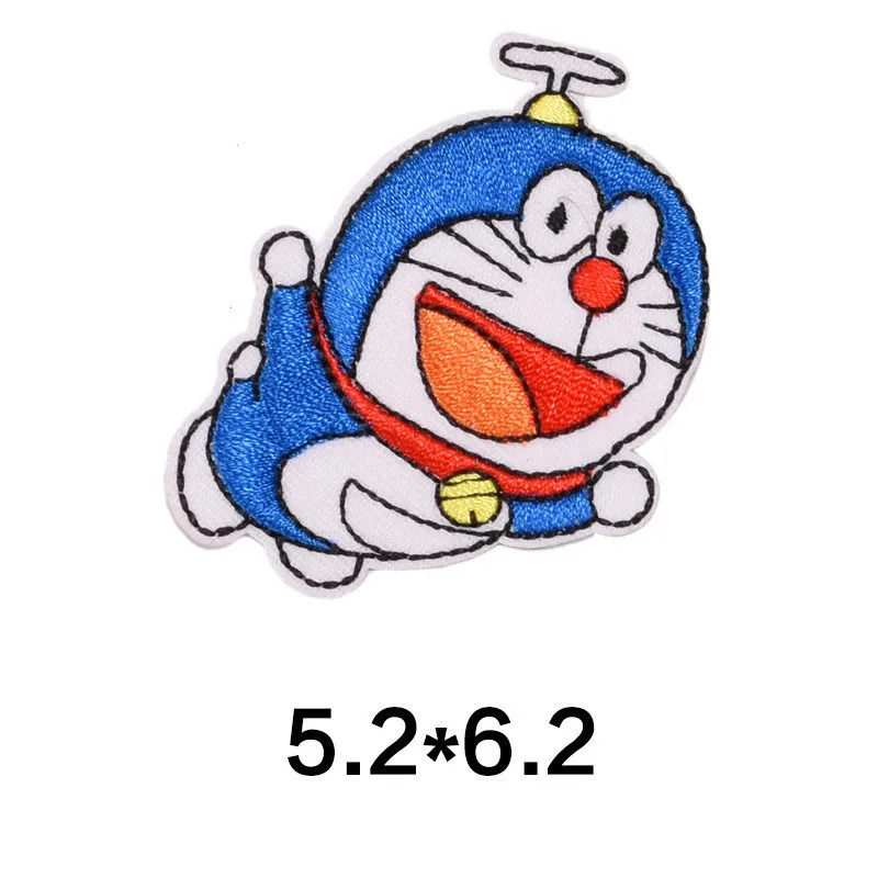 Изысканные Мультяшные нашивки с пайетками Doraemon, нашивка со звездами из фильма «Железный патчи» для одежды, детская одежда, наносимые с помощью утюга наклейки «сделай сам» - Цвет: N-BT5418