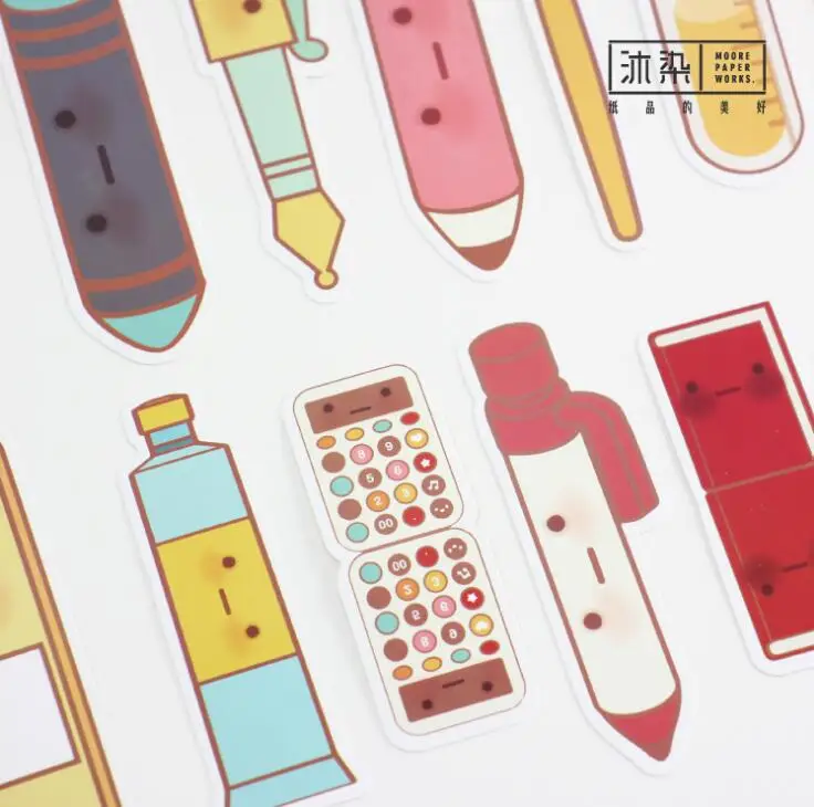 

30 pcs/pack Lovely Stationery On The Bag Bookmark Paper Cartoon Animals Bookmark Promotional Gift Stationery