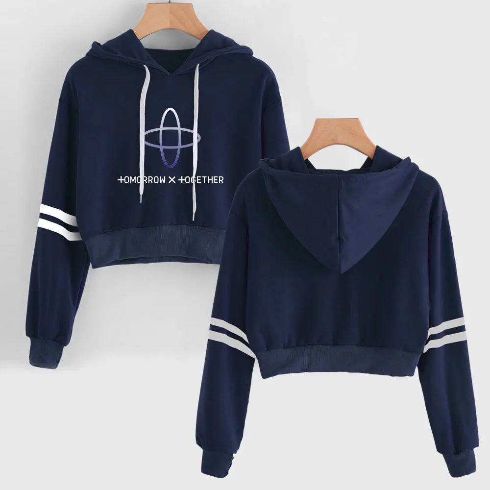  TXT Navel Hoodies Sweatshirt Idol Hip Hop New Casual Fashion Kpop TOMORROW X TOGETHER Hoodies Outwe