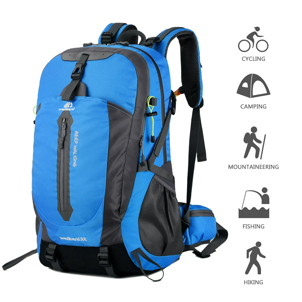 Best 40L/50L Cycling Backpack Waterproof Tearproof Breathable 5 Colors Camp Hike Laptop Daypack Trekking Climb Back Bag For Men Women 26