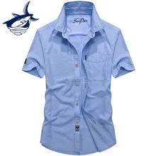 Летняя Повседневная Мужская рубашка, короткий рукав, хлопок, дышащая, бренд Tace& Shark, простая мужская деловая рубашка, chemise homme размера плюс 4XL