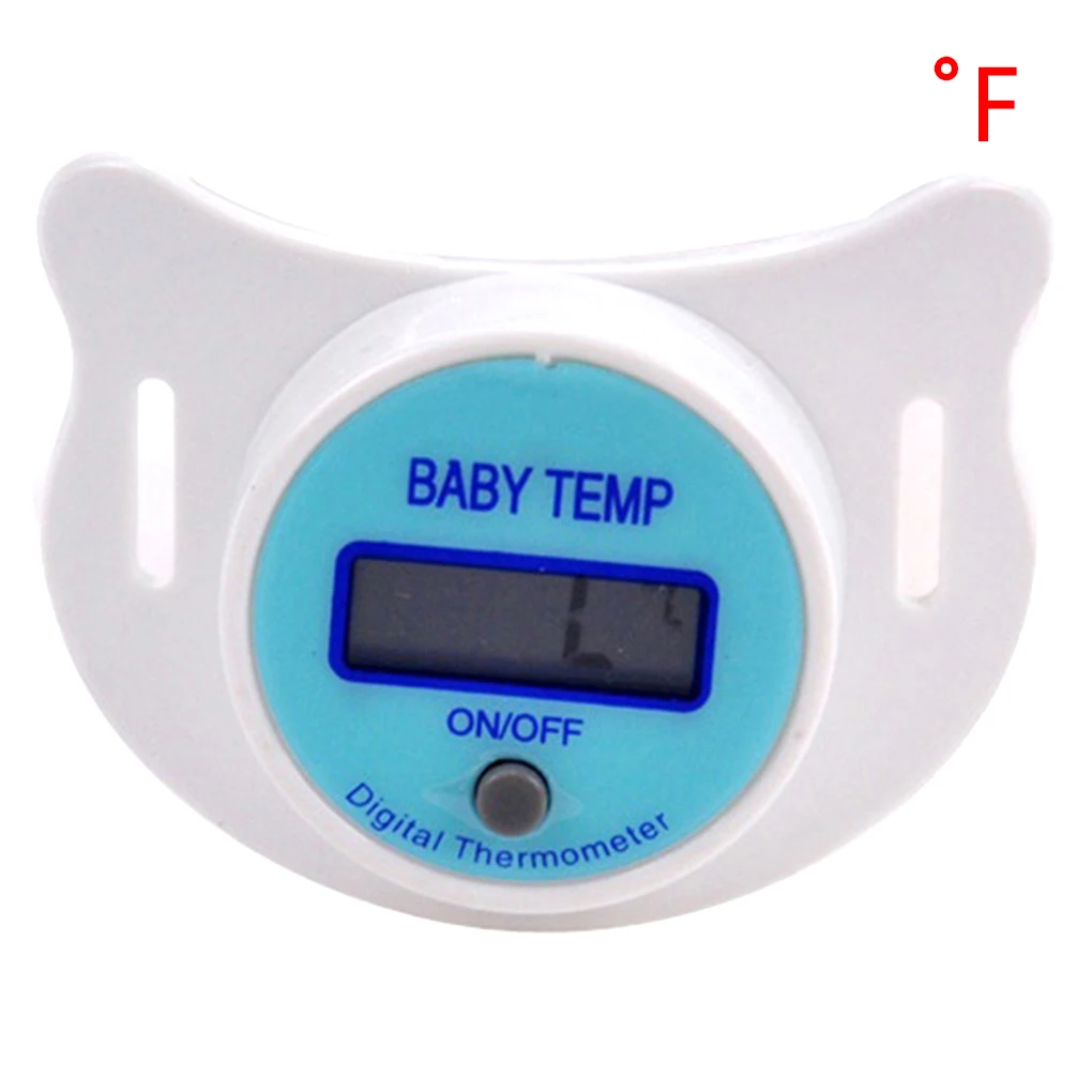 Детская Соска-термометр медицинский силиконовый соска ЖК Цифровой Детский термометр здоровье обеспечение безопасности термометр для детей - Цвет: Blue Fahrenheit