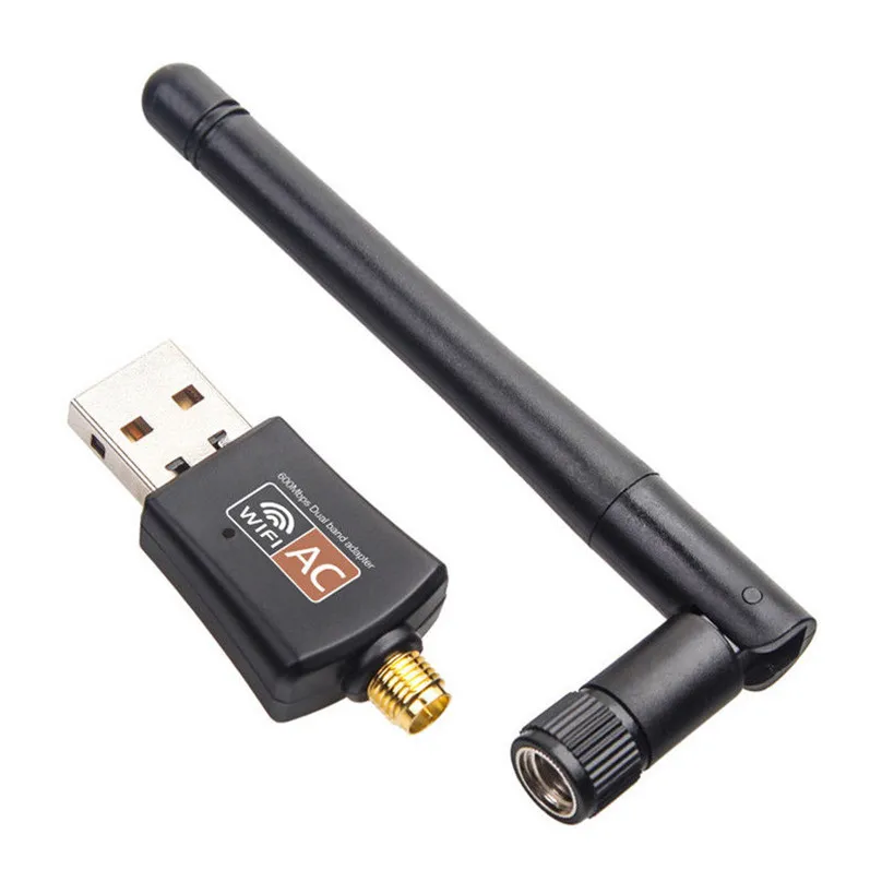 600 Мбит/с двухдиапазонный 2,4/5,8 ГГц беспроводной Lan USB WiFi адаптер 802.11AC с антенной 11AC 600 м USB Беспроводная сеть Lan Карта 50 шт