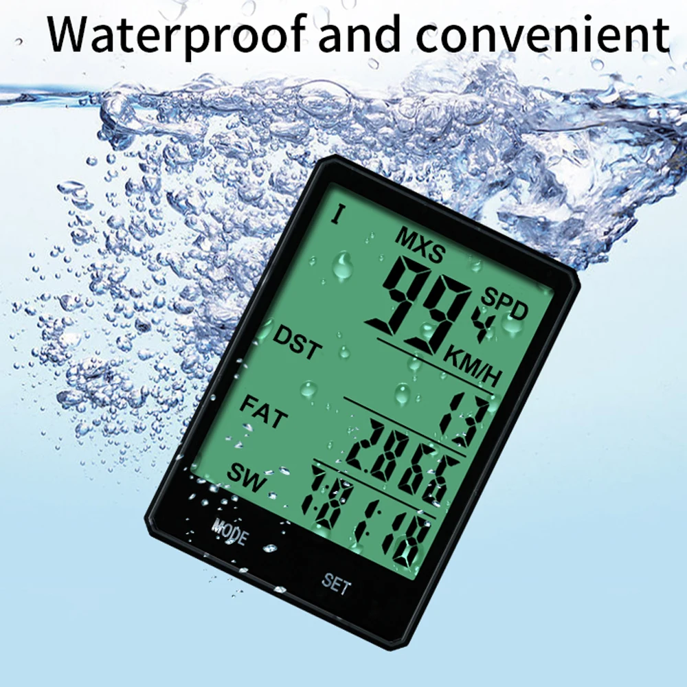 

2.8 wireless LED bicycle computer speedometer odometer bicycle mountain bike luminous computer waterproof touch timer