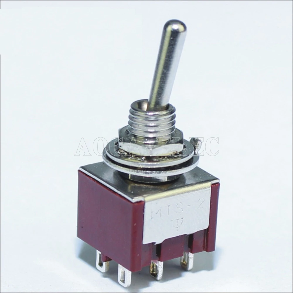 5 stücke Mini 3 Pin MTS 102 SPDT ON ON 6A 125VAC Miniatur Kippschalter Werkzeug