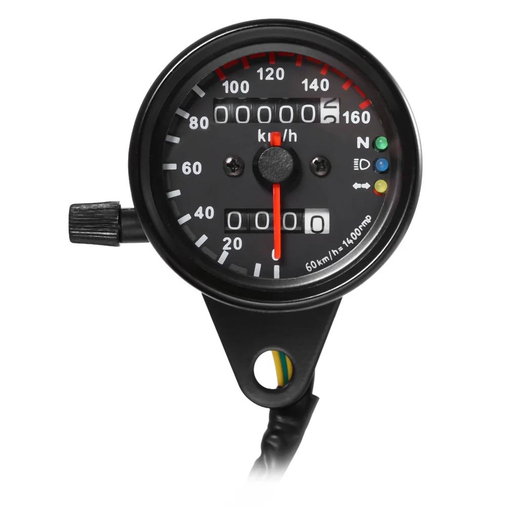 

12V Motorbike Tachometer Speedometer Dual Display LED Backlight Signal Light Motorcycle Odometer