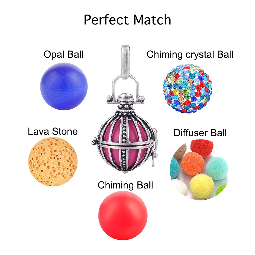 Vocheng Baby Chime Ball плавающий медальон бола ожерелье ангел АОН мама Детская Подвеска