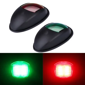 

Waterproof LED Boat Navigation Light 12V Red&Green Indicator Pilot Light Signal Lamp