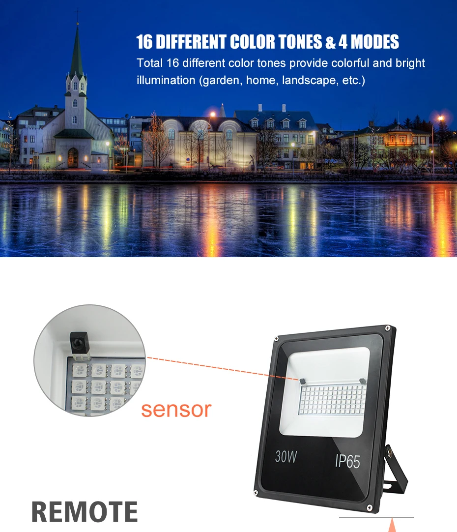 Mudando a Cor Escurecido ao ar Festa à Prova Luz de Inundação Exterior Pode Ser Livre Lâmpada Controle Remoto Holofote Ip65 Luzes Dwaterproof Água Rgb Led Luz 5 Cheap Holofotes