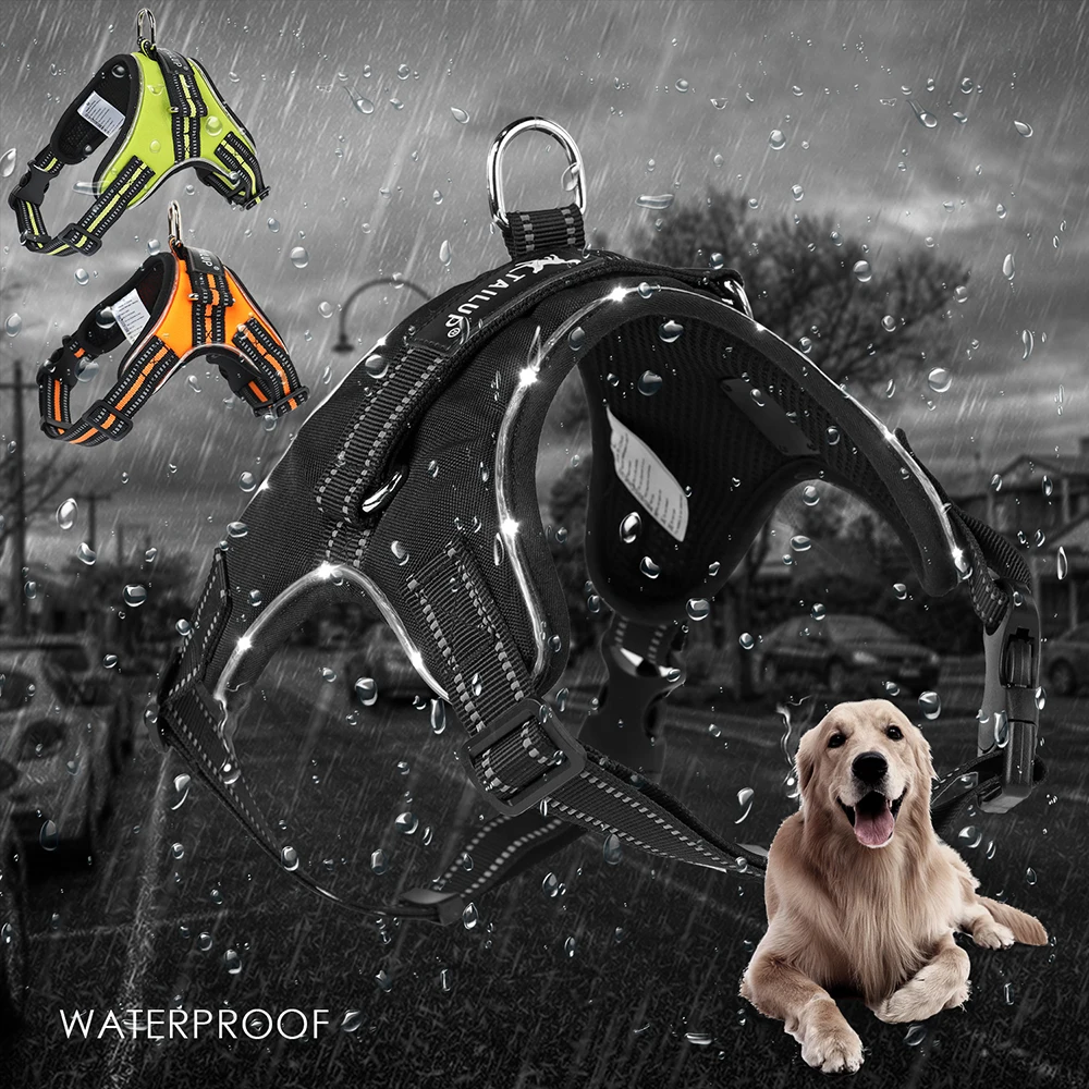 

Pet Products for Large Dog Harness Adjustable Led Collar Puppy Lead Pets Vest Dog Leads Accessories Chihuahua Dog Supplies