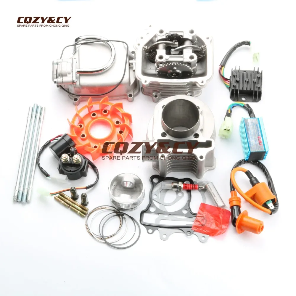 200cc EGR Big Bore Kit, Performance Coil AC CDI & A14 Cam & Fan for GY6