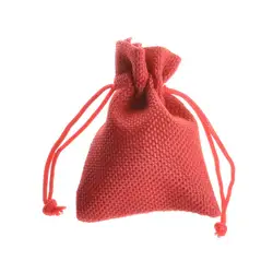 Розничная продажа 7*9 см мини-сумка llinen Гессе конопли джут drawstring небольшая подарочная упаковка мешок обручальное кольцо Цепочки и ожерелья