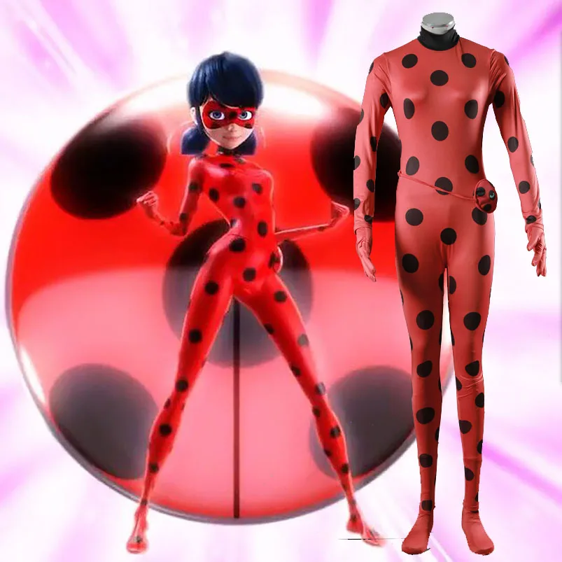 The Miraculous Ladybug Cosplay Costume Halloween Girls Ladybug