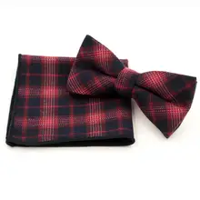 Модные Для мужчин хлопок галстук-бабочка, носовой платок комплект Тканные жаккардовый галстук-бабочка для мужчин Свадебный квадратный Карманный Женихи бабочка S01