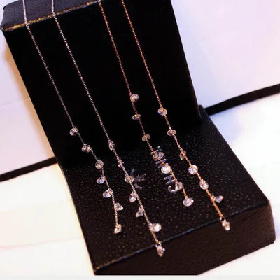 

Fashion Europe temperament Wild charming Elegant high quality Special design Long section ZirconWomen earrings Gifts for friends