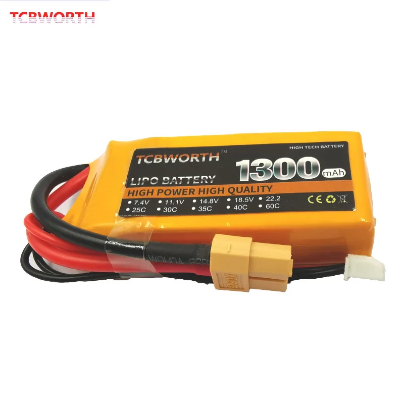 2 шт./упак. батареи 2S 7 4 V 1300mAh 30C 40C RC LiPo Battery для радиоуправляемого вертолета