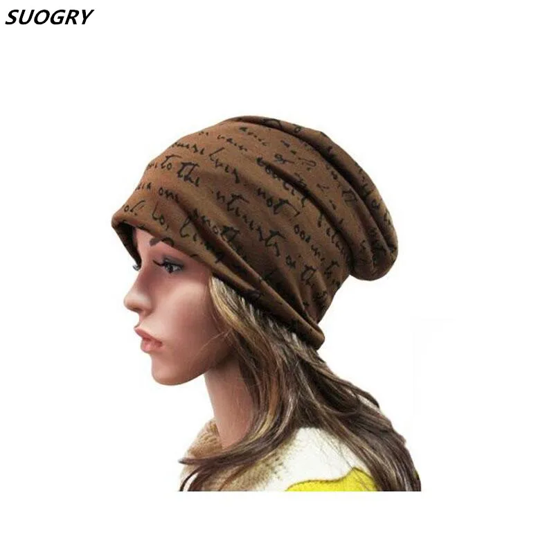 

SUOGRY Winter Male Caps Female Letter Beanie Knitted Cap Skullies Beanies Hip Hop Stocking Hat For Men Women Bonnet Gorro Touca