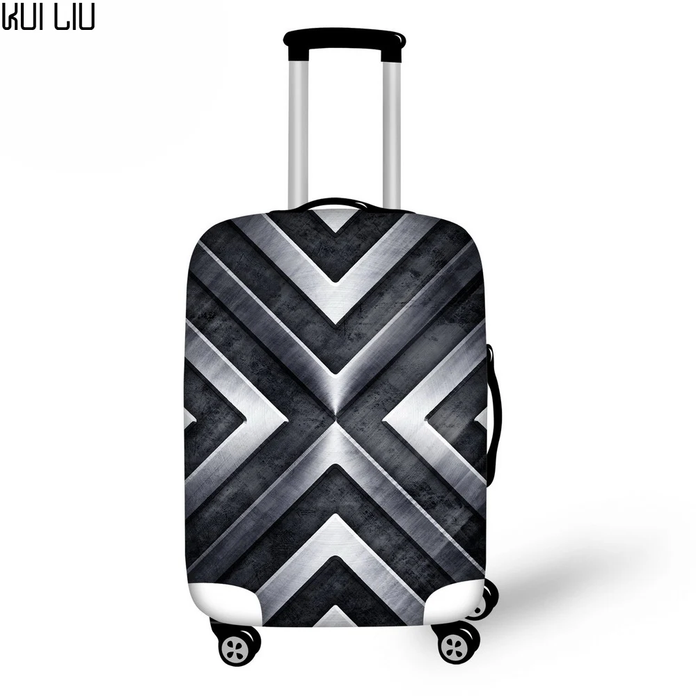 Customized Image Size S/M/L Elastic Luggage Protective Cover 3D Metal