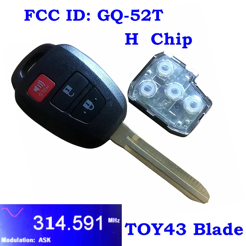 НОВЫЙ UNCUT для TOYOTA RAV4 HIGHLANDER дистанционный FOB передатчик GQ4 52T G H чип 3 кнопки|Ключ от