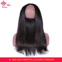 Queen товары Air 360 синтетический Frontal шнурка волос синтетическое закрытие прямые волосы натуральный волос с ребенком волос 100% Человеческие