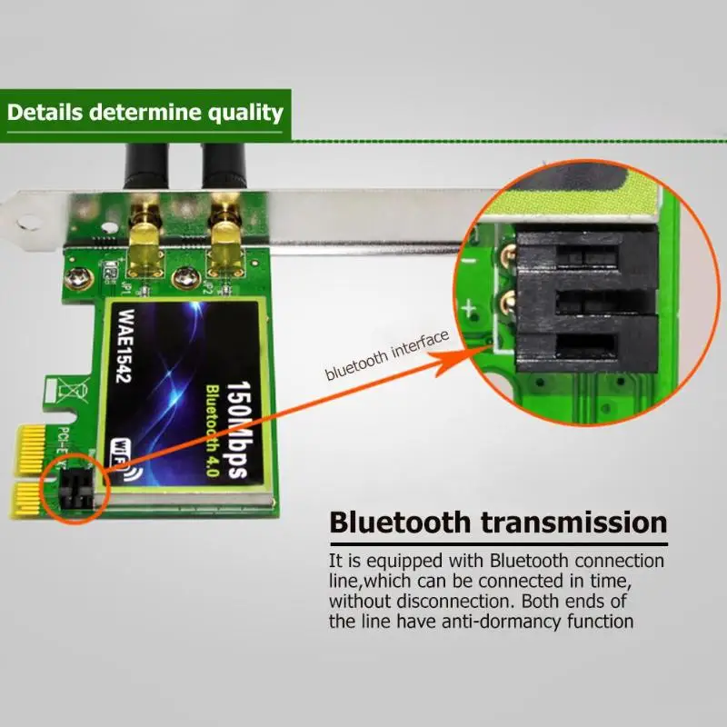 WAE1542 Blueteeth4.0 150 Мбит/с беспроводной WiFi адаптер двухдиапазонный 2,4 г конвертер настольная сетевая карта для Windows