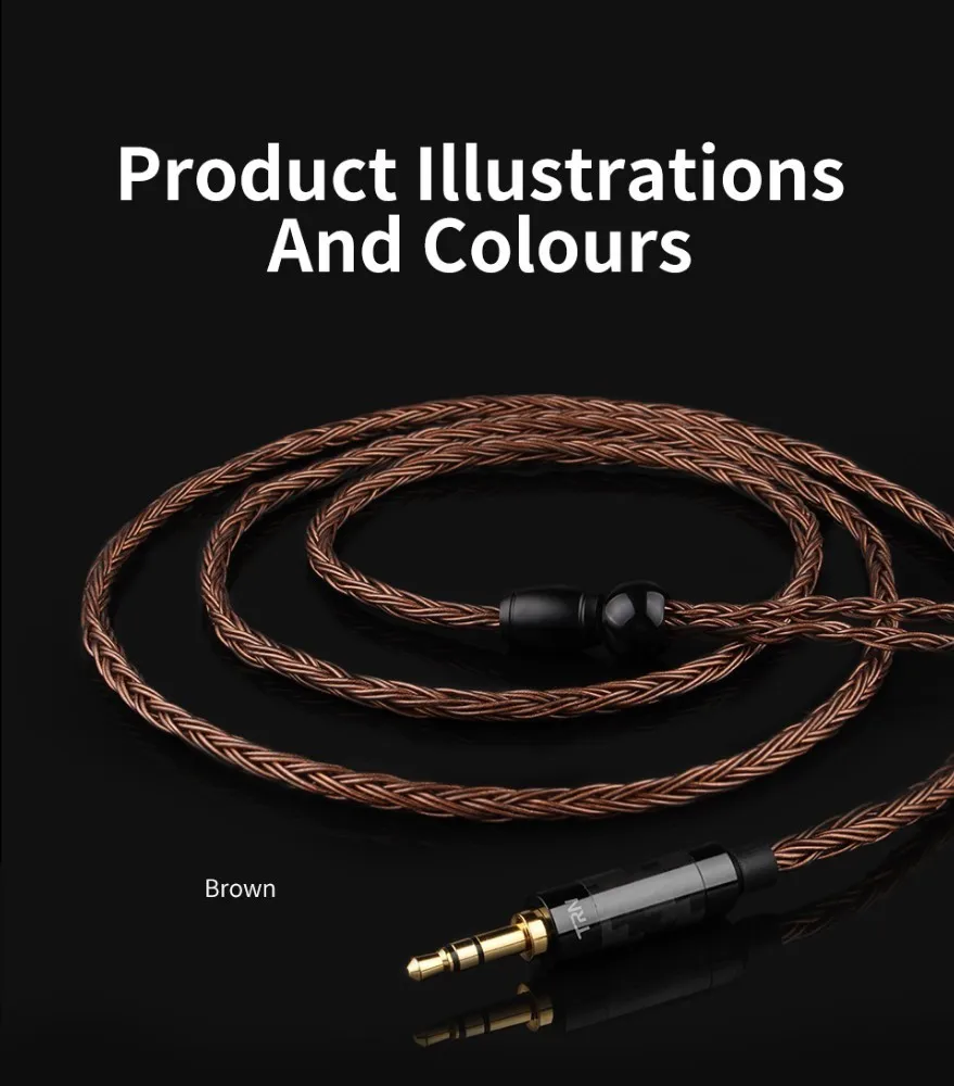 

TRN 16 Core Silver Plated Upgrade Cable 3.5/2.5/4.4mm Plug MMCX/2Pin Connector For TRN V80 CCA C10 C16 KZ ZSN ZS10 PRO AS12