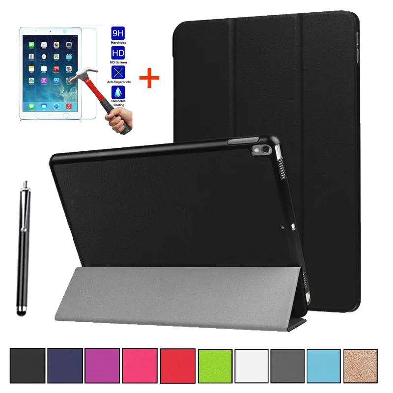 

Magnetic Case For iPad mini 5 7.9 A2133 A2124 A2126 Luxury Slim PU Leather Stand Protective Cover + Tempered Glass+Stylus Pen