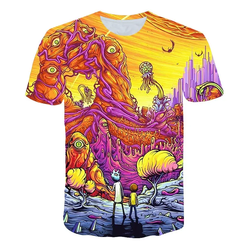 

O-neck Tops 2019 New Rick and Morty By Jm2 Art 3D t shirt Men tshirt Summer T-Shirt Short Sleeve Tops Casual Fashion T-Shirt