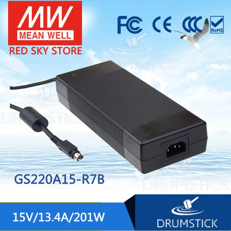 

MEAN WELL GS220A15-R7B 15V 13.4A meanwell GS220A 15V 201W AC-DC Industrial Adaptor