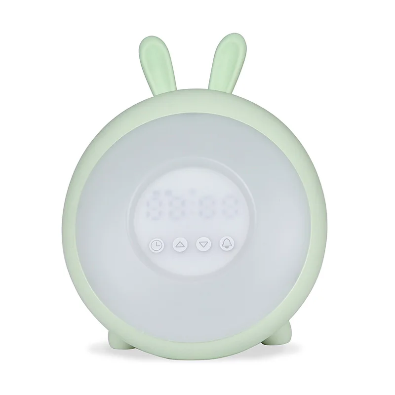 Светодиодный светильник dream time sleeping wake up с будильником, настольная прикроватная лампа с кроликом, перезаряжаемая лампа для детской спальни - Испускаемый цвет: green