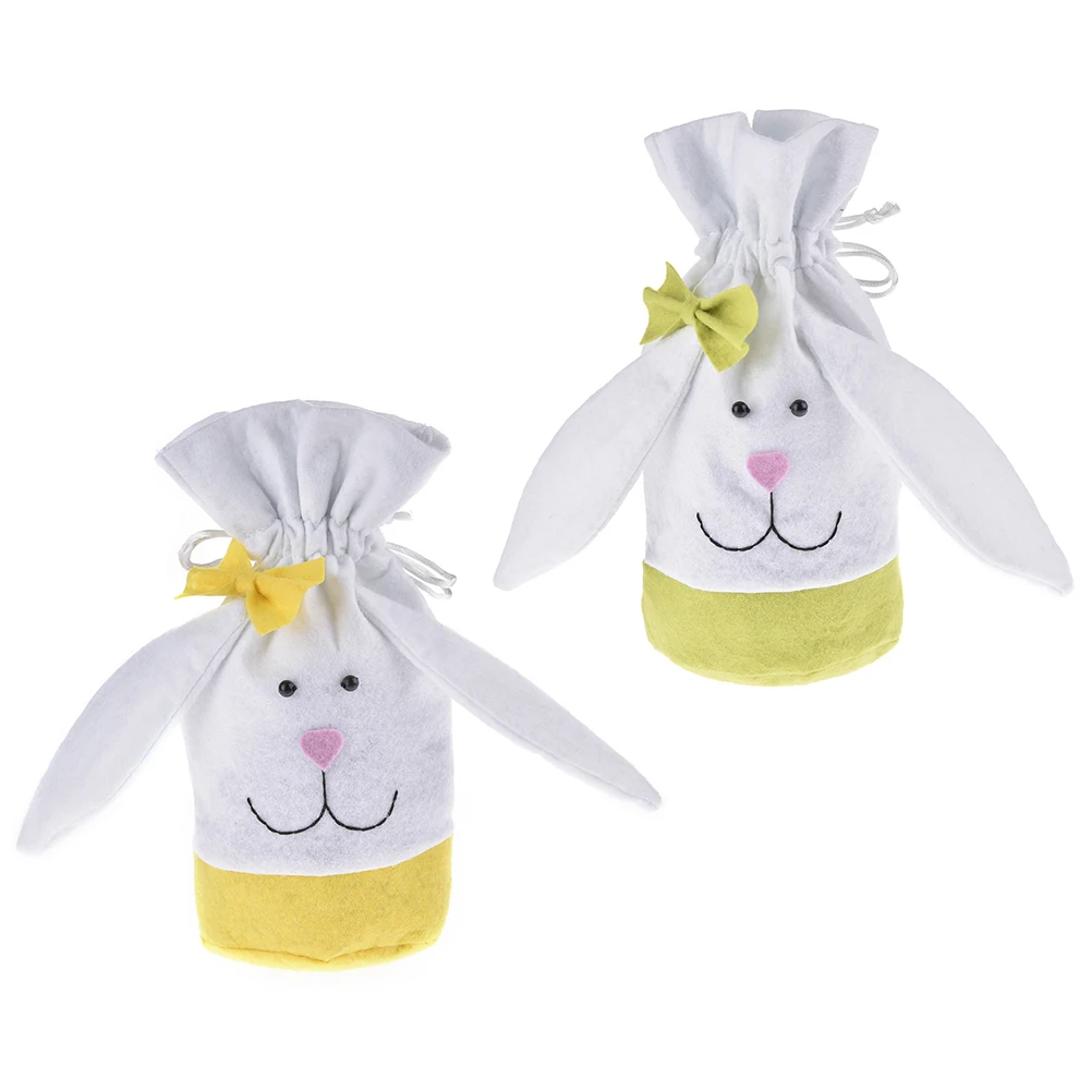 Easter Bunny Pants Shaped Candy Bag Portable Gift Egg Bag Rabbit Bag