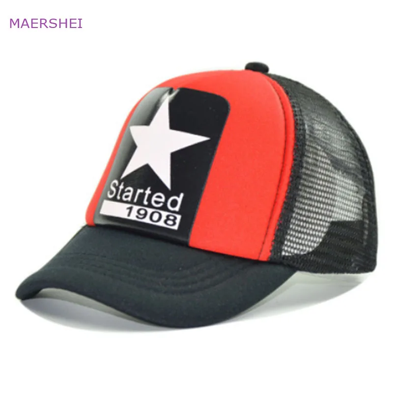 MAERSHEI/Летняя бейсбольная кепка с пятиконечной звездой; детская дышащая сетчатая кепка; Повседневная Детская кепка для родителей и детей; Casquette homme