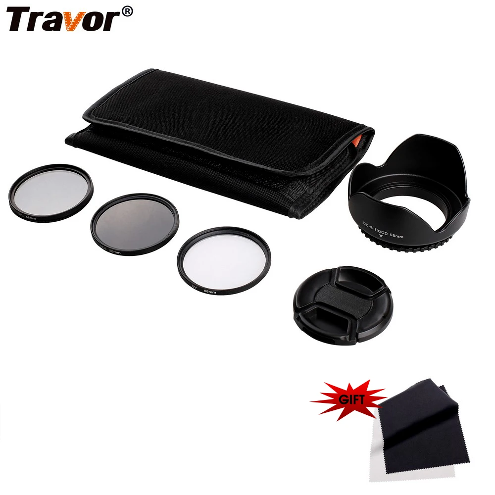 

Travor Camera Filter ND CPL UV Polarizing Filter Kit 49 55 58 62 67 72 77MM For Pentax Sony Nikon Canon
