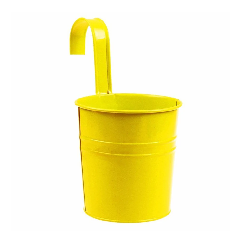 

1PC Iron Flower Pot Storage Container Fence Hanging Balcony Garden Home Decor