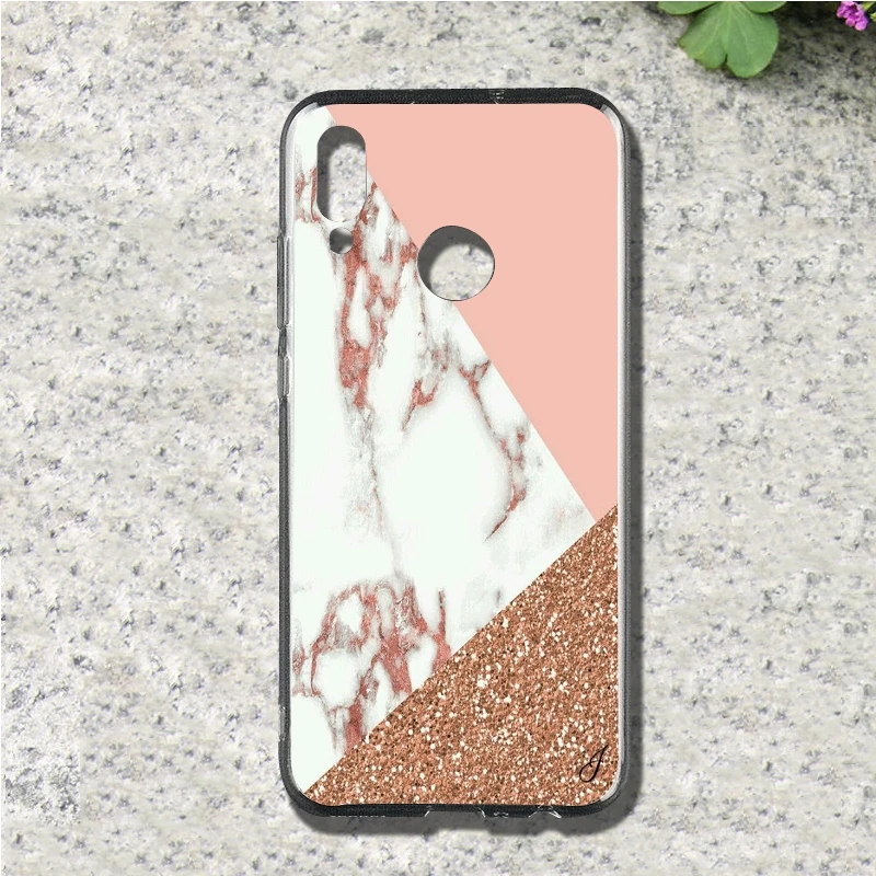 Розовый Золотой Мрамор мягкий TPU мобильный чехол для телефона huawei p smart Honor 4C 5C 6A